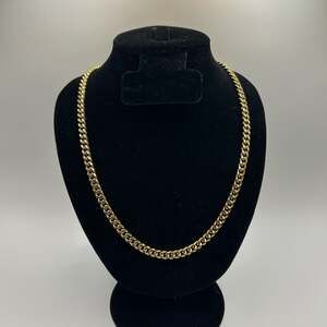 Miami Mini Cuban Link 18k Gold Plated Chain Necklace 6mm SOLID 22 Inch Quality